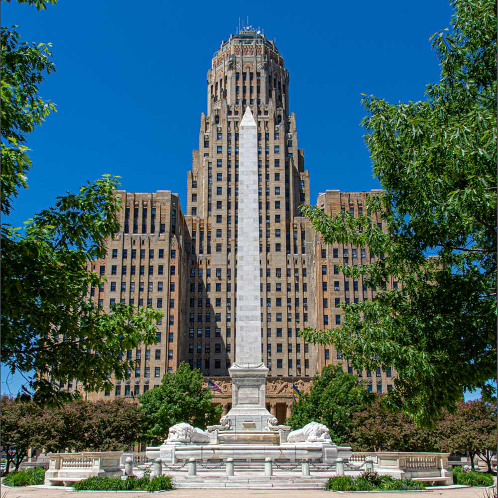 Monument statue in Buffalo, NY