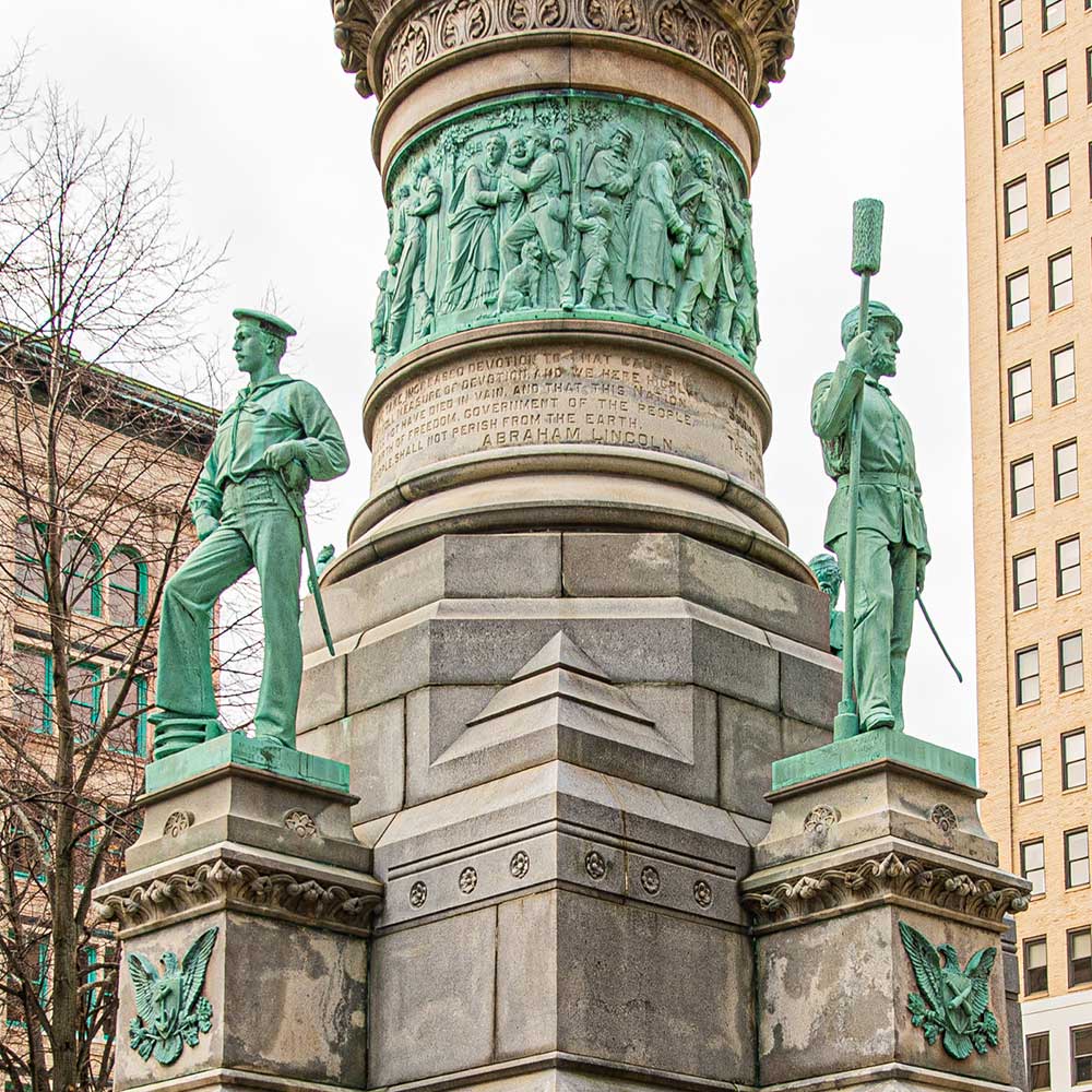 Monument statue in Buffalo, NY